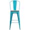 Flash Furniture Teal Metal Barstool, 30", PK4 4-ET-3534-30-CB-WD-GG - alternate 4